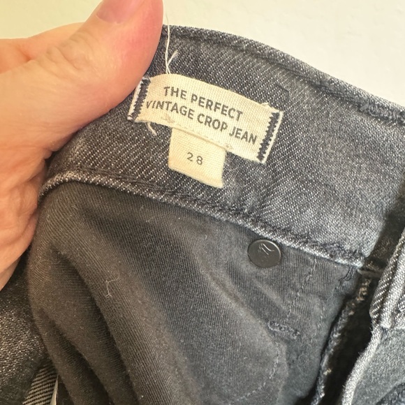 Madewell the perfect vintage crop jean Faded Black Size 28 - Picture 7 of 9